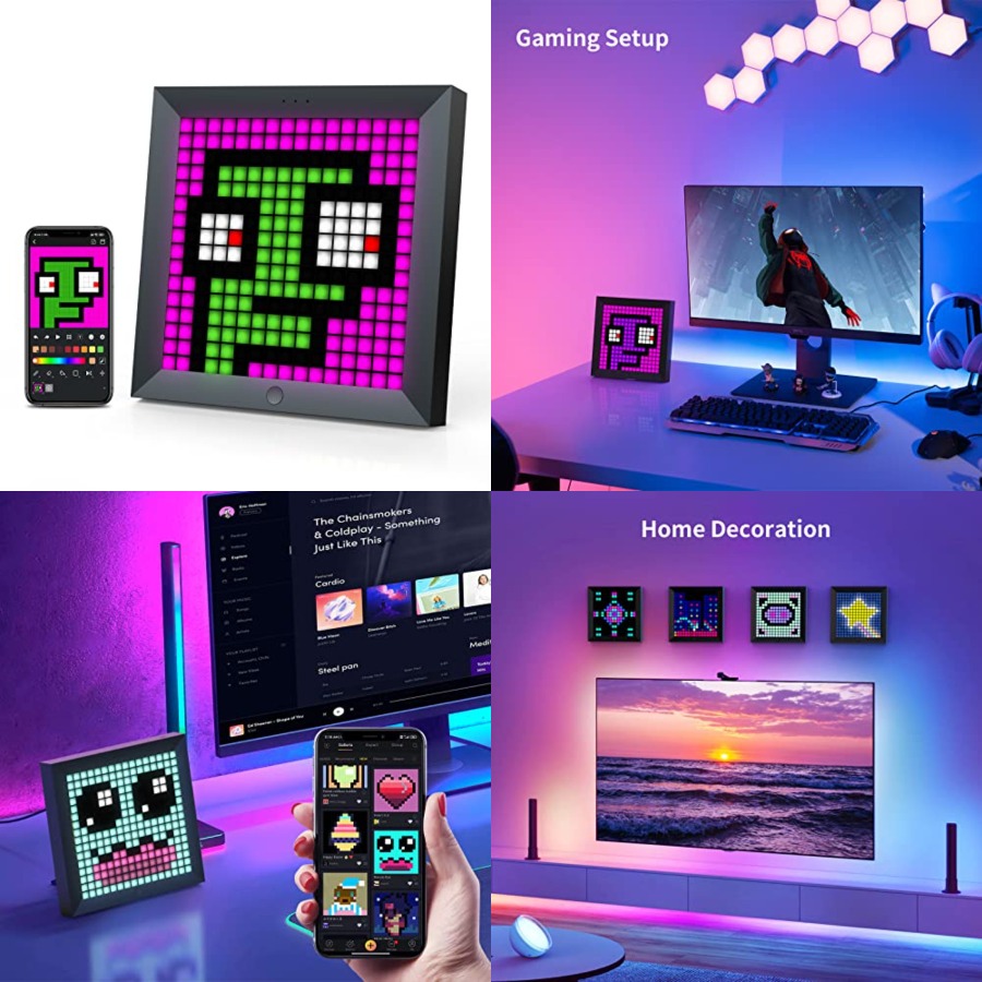 Desk Setup Light - Panneau d'affichage LED à pixels, compatible