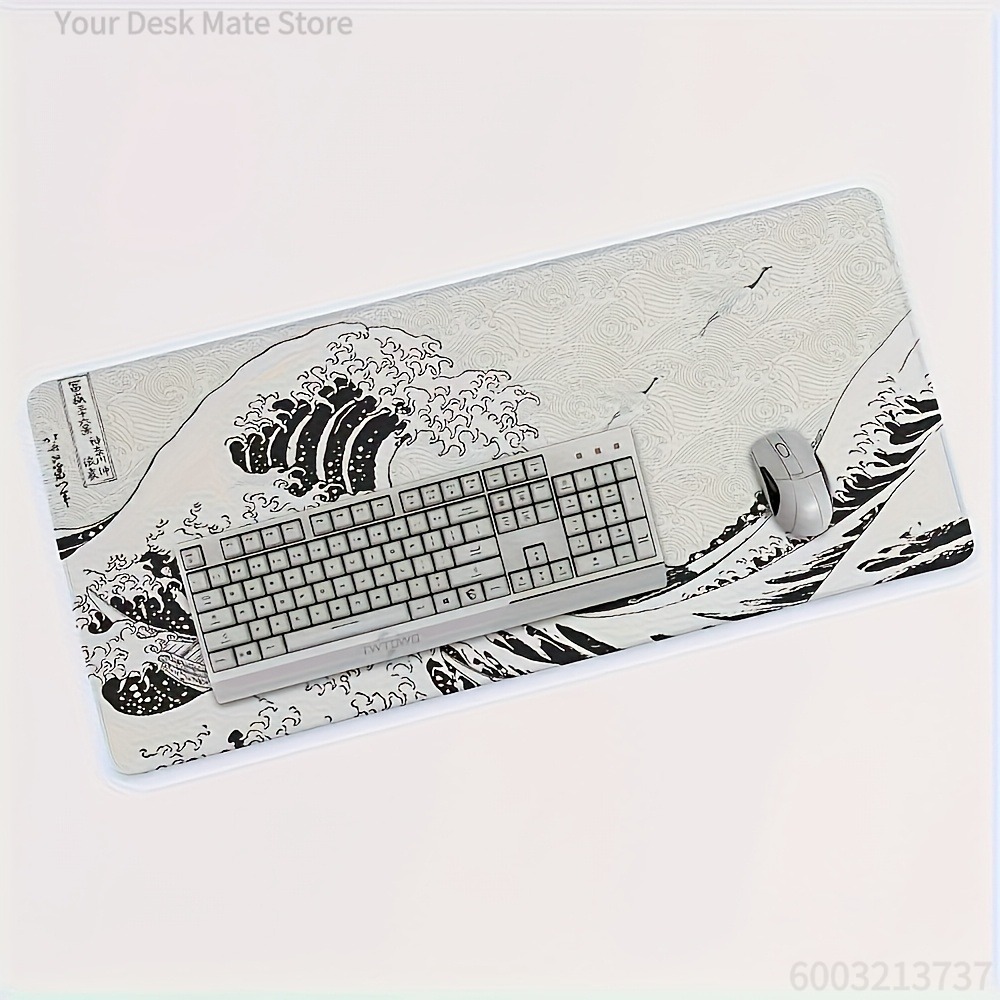 Desk Setup Pc And Laptop - Tapis de bureau XXL Black White