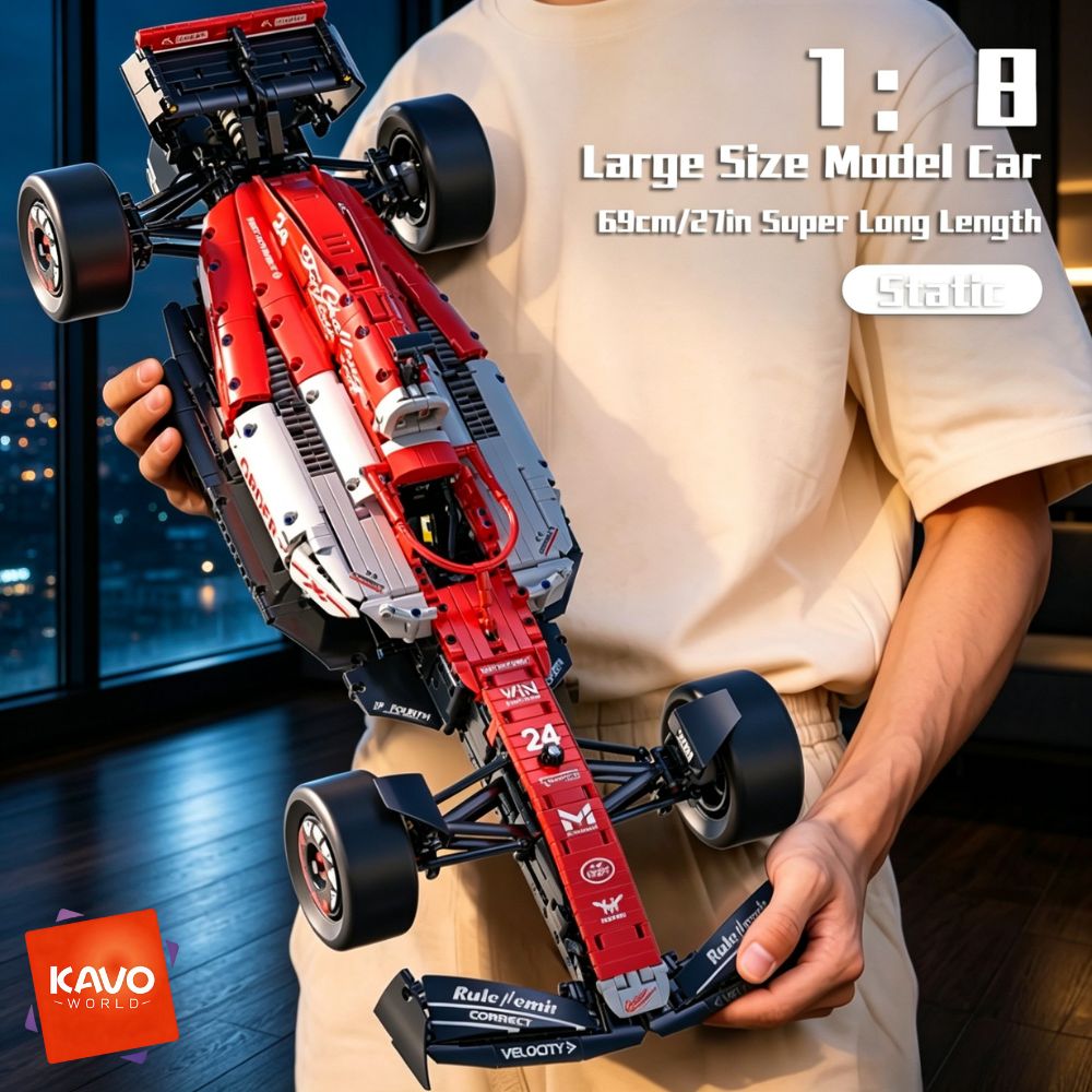Desk Setup Red - KAVOWORLD Kit de construction de voiture
