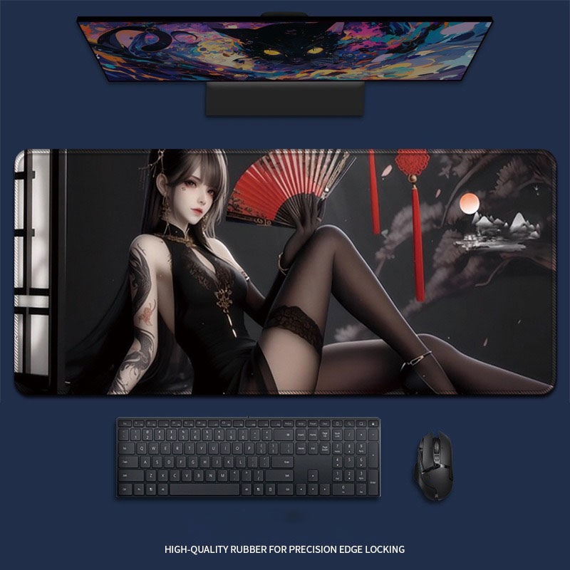 Desk Setup Red - Tapis de Souris Gaming XXL 900x400