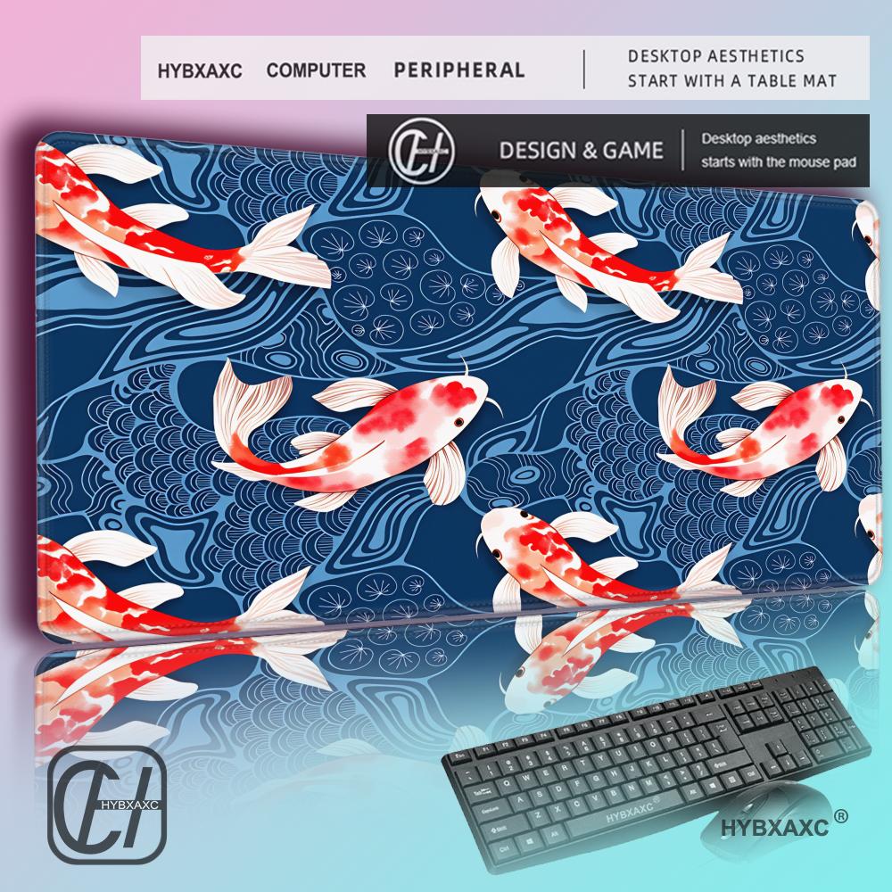 Desk Setup Red - Tapis de bureau HYBXAXC Poisson Koi