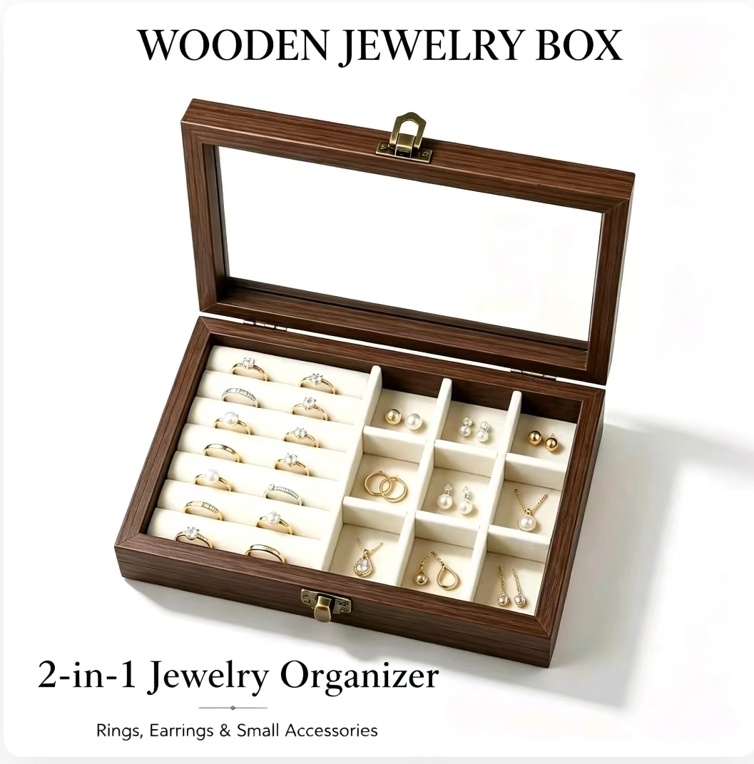 Desk Setup Organization - Organisateur de bijoux en velours à