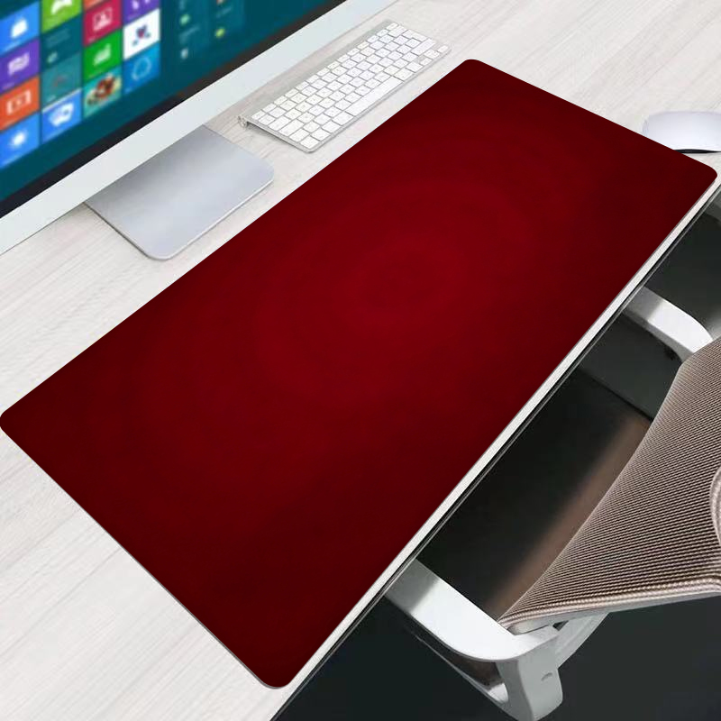Desk Setup Red - Tapis de souris rouge pour bureau,