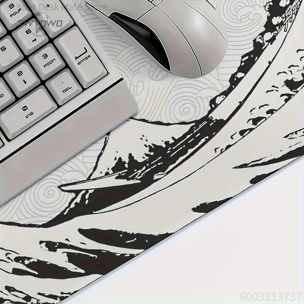 Tapis de bureau XXL Black Whit - Desk Setup Pc And Laptop avis et prix