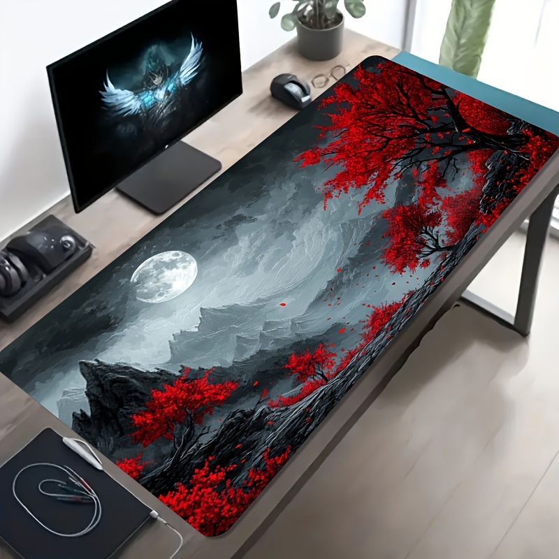 Tapis de souris de jeu étendu  - Desk Setup Red avis et prix