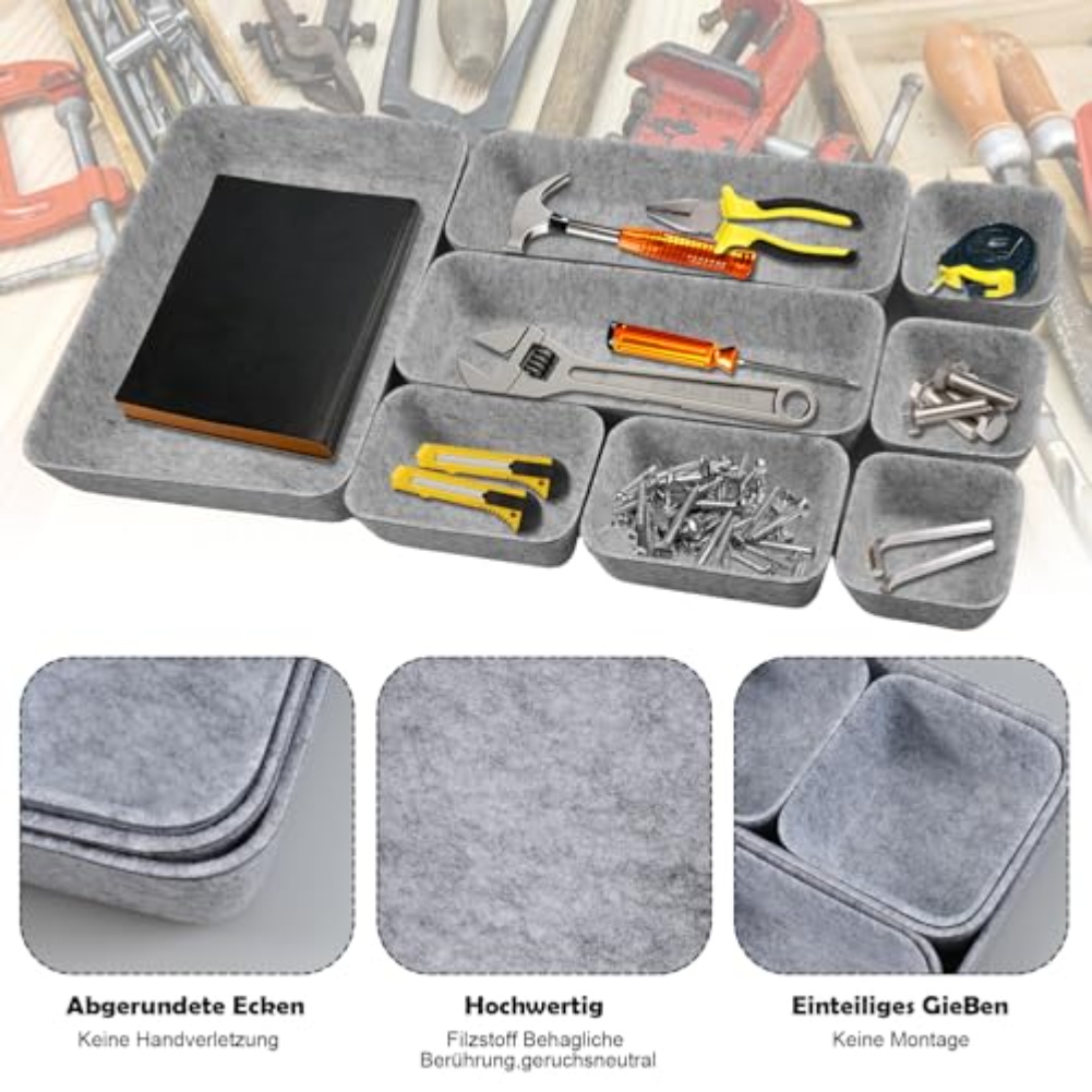 Ensemble de 8 boîtes de rangem - Desk Drawer Unit avis et prix