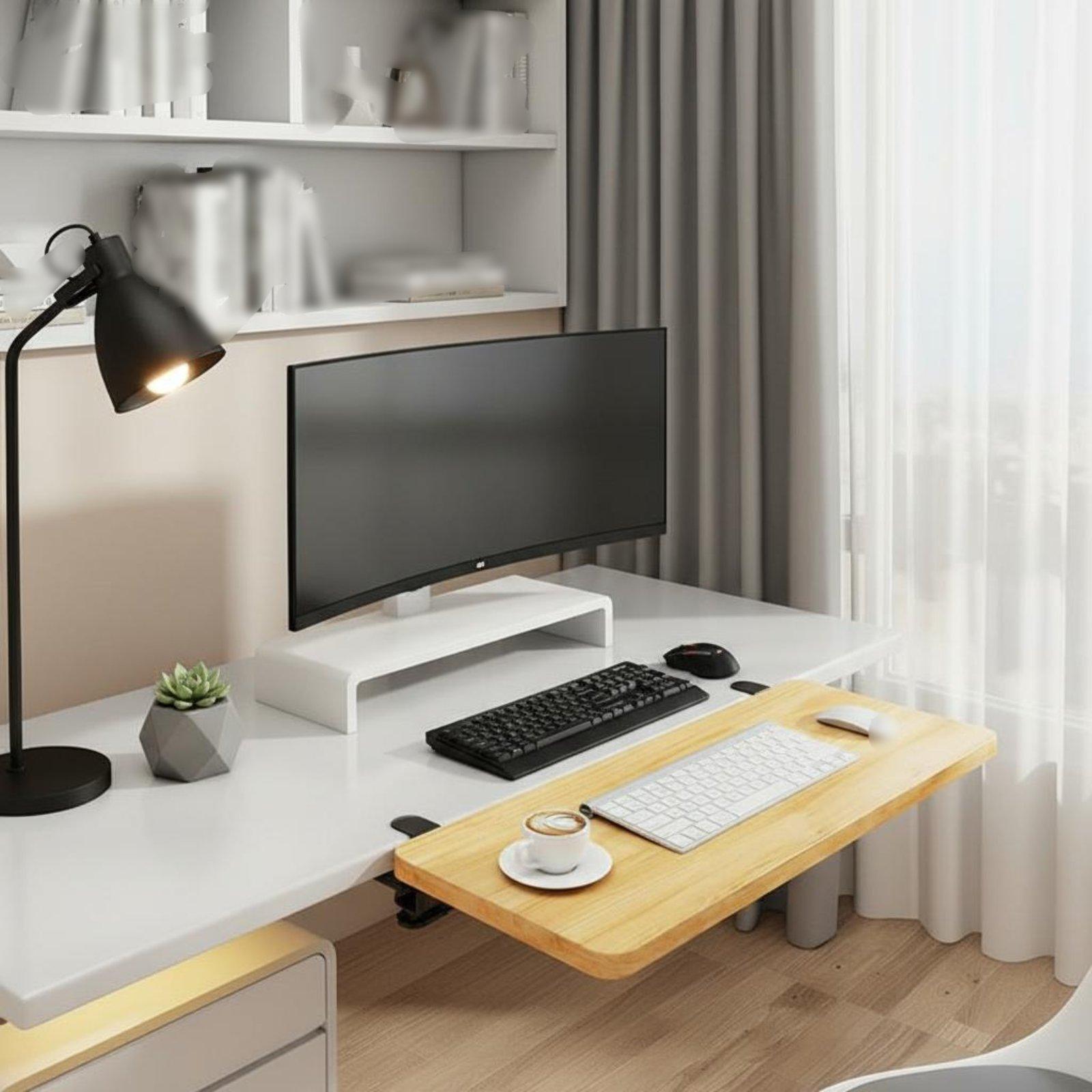 Étagère de bureau pliable, ext - Ergonomic Desk Setup Keyboard avis et prix