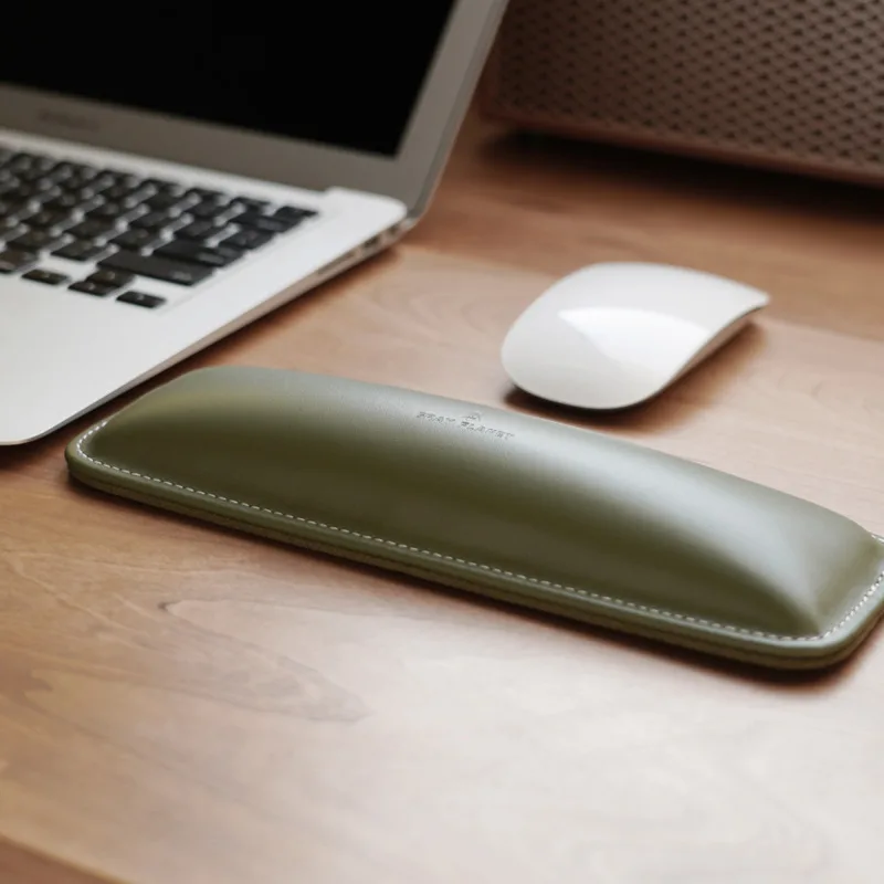 Repose-poignet en cuir véritab - Ergonomic Desk Setup Keyboard avis et prix