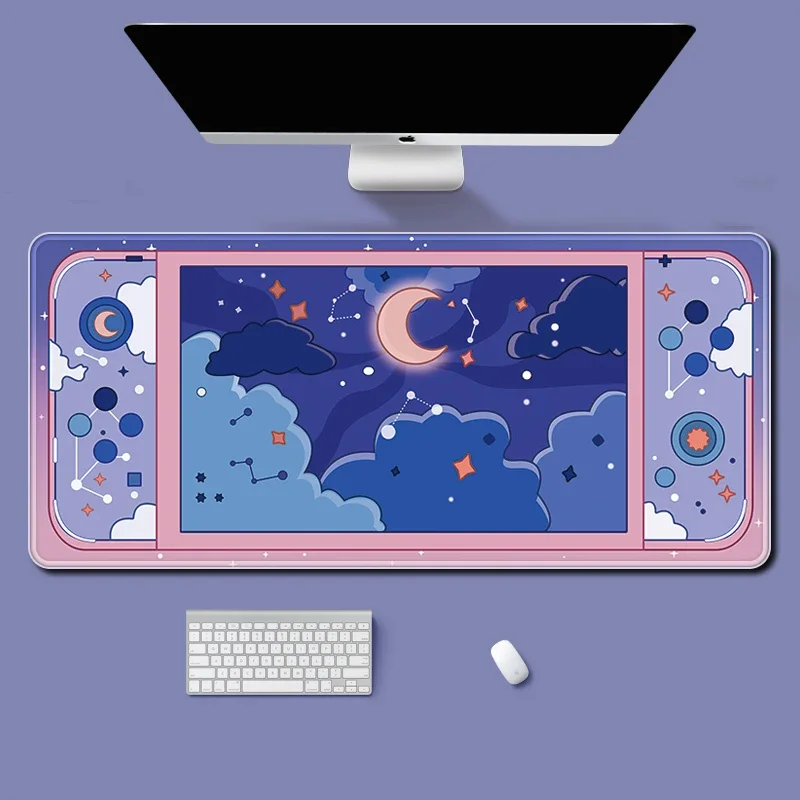 Grand tapis de bureau lune et  - Desk Setup Gadgets avis et prix