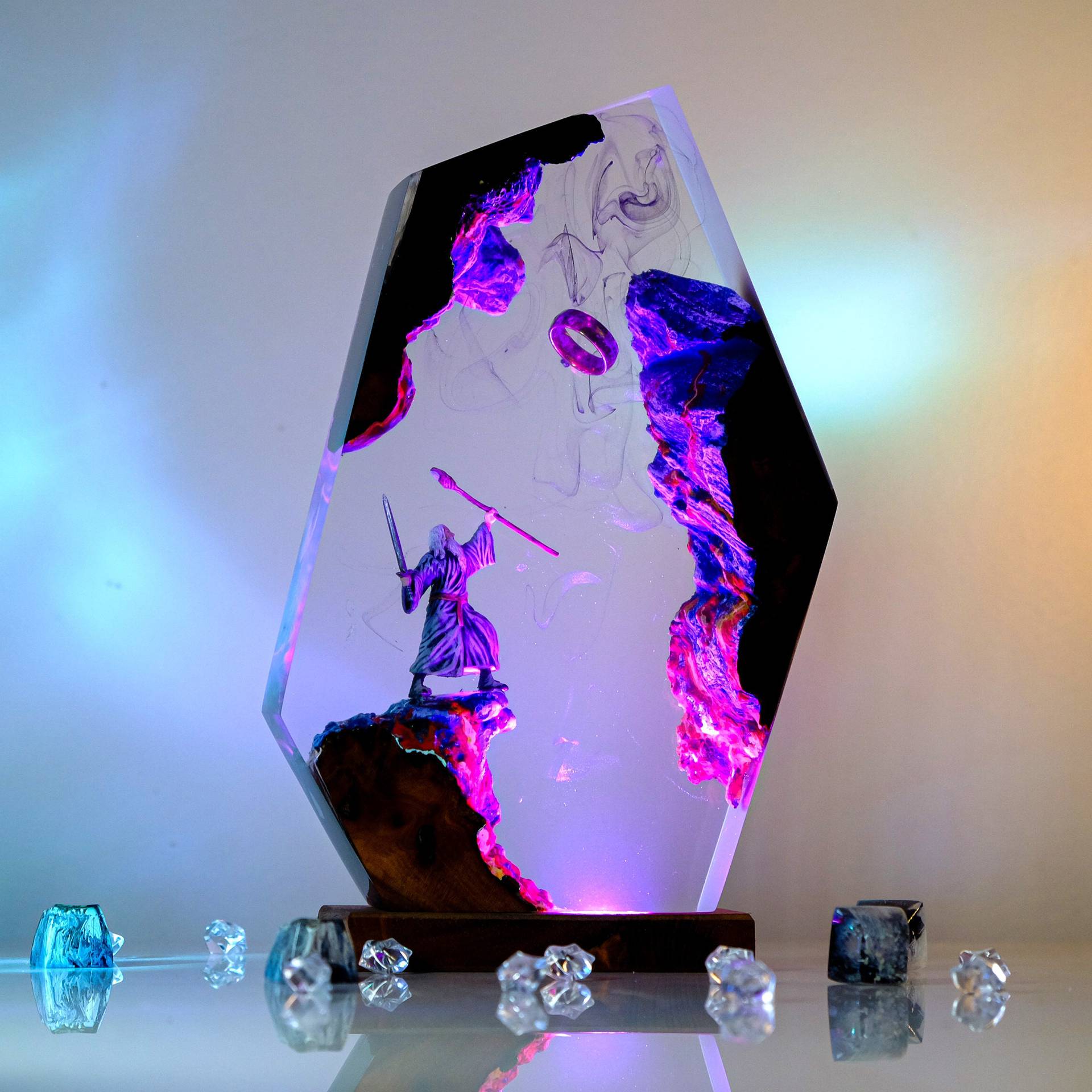 Lampe de table en résine Scène - Desk Setup Light avis et prix