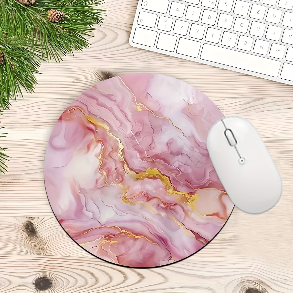 Tapis de souris rose en marbre - Desk Setup Pc And Laptop avis et prix
