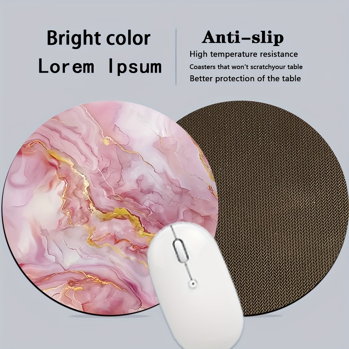Tapis de souris rose en marbre - Desk Setup Pc And Laptop avis et prix