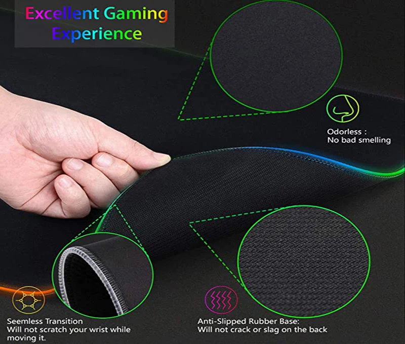 Tapis de souris XXL HD RGB noi - Desk Setup Pc And Laptop avis et prix