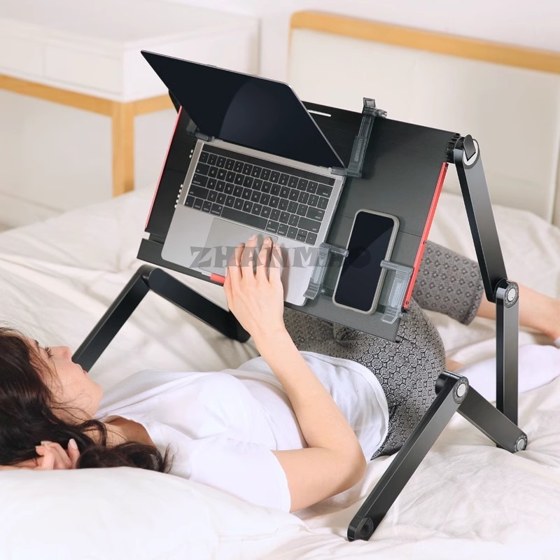 Couché plat sur le lit, bureau - Desk Setup Laptop avis et prix